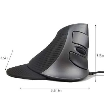 Ergonomic Wired Mouse with Removable Palm Rest and DPI