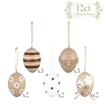Valery Madelyn 12CT Shatterproof Easter Egg Set for Kids