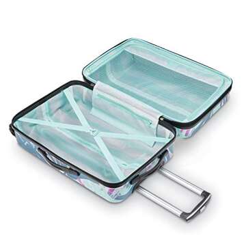 American Tourister Moonlight Hardside Expandable Luggage with Spinner Wheels, Palm Trees, Checked-Large 28-Inch