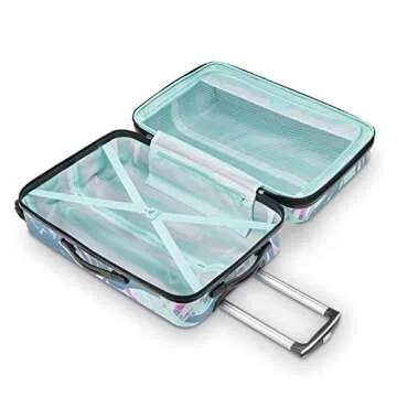 American Tourister Moonlight Hardside Expandable Luggage with Spinner Wheels, Palm Trees, Checked-Large 28-Inch