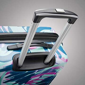 American Tourister Moonlight Hardside Expandable Luggage with Spinner Wheels, Palm Trees, Checked-Large 28-Inch