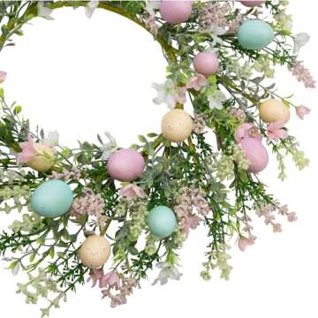 VGIA 18 Inch Easter Wreath - Vibrant Spring Decor