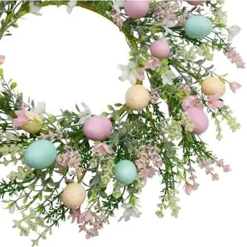 VGIA 18 Inch Easter Wreath - Vibrant Spring Decor