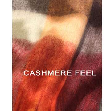 OUNIYA Chunky Plaid Scarf for Warmth and Style