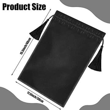 6-Piece Satin Wig Pouches - Soft Drawstring Bags for Wigs & Hair Extensions