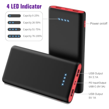 High Capacity Portable Charger Power Bank 25800mAh