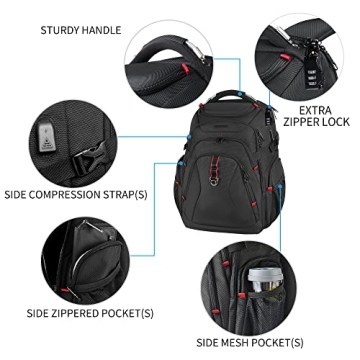 KROSER Laptop Backpack - Stylish & Durable Travel Bag