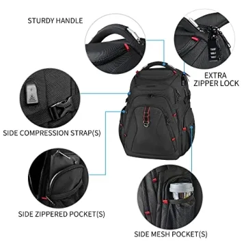 KROSER Laptop Backpack - Stylish & Durable Travel Bag