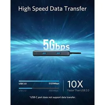 Anker USB C Hub Adapter, PowerExpand+ 7-in-1 USB C Hub, with 4K USB C to HDMI, 60W Power Delivery, 1Gbps Ethernet, 2 USB 3.0 Ports, SD and microSD Card Readers, for MacBook Pro and Other Laptops