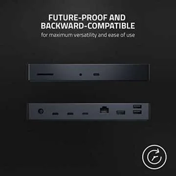 Razer Thunderbolt 4 Dock: 10 Ports in 1 - Dual 4K or Single 8K Video Output - USB A and C Hub, 2.5 GbE Thunderbolt 3, Mac, and PC Compatible - Thunderbolt 4 Certified - Passthrough Charging - Chroma