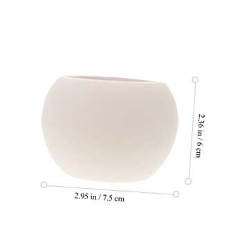 Sosoport Blank Ceramic Flower Pot for Creative DIY Painting