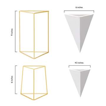 Stylish Set of 2 Nellam Modern Geometric Vases