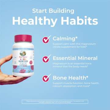 MaryRuth Organics Multivitamin (Strawberry) and Magnesium Calm Gummies (Hibiscus) for Kids | Clean Label Project Verified® | Vitamins for Overall Wellness and Sleep| Vegan, Non-GMO, Gluten Free