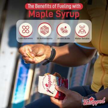 UnTapped Maple Organic Waffles 1.1 oz Each, Box of 16 - Endurance Sports Snacks Sweetened with Real ...