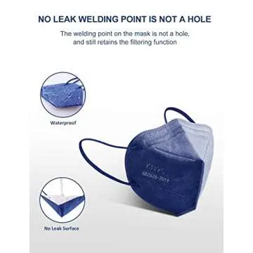 HUHETA KN95 Face Mask 60 Pack, 5-Ply Breathable & Comfortable Safety Mask, Filter Efficiency≥95%, Protective Cup Dust Masks Against PM2.5 - Individually Wrapped (Multicolored Mask)