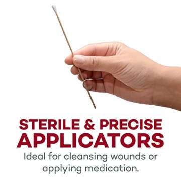 Dealmed Cotton-Tipped Wood Applicators – 200 Sterile and Versatile