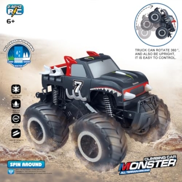 Threeking Waterproof Monster Truck for Kids Outdoor Fun