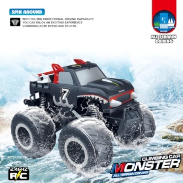 Threeking Waterproof Monster Truck for Kids Outdoor Fun