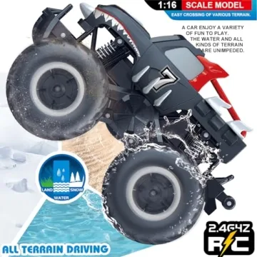 Threeking Waterproof Monster Truck for Kids Outdoor Fun