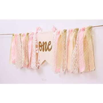 Highchair Banner for 1st Birthday Party Decorations