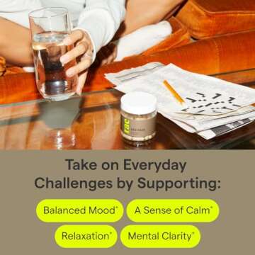 Rae Wellness DeStress Capsules - Ashwagandha Supplements with GABA, L-Tyrosine and Rhodiola Rosea - ...