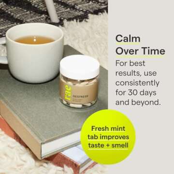 Rae Wellness DeStress Capsules - Ashwagandha Supplements with GABA, L-Tyrosine and Rhodiola Rosea - Stress Management Support - Vegan, 60 Capsules (30 Day Supply)