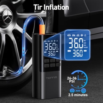 Tire Inflator Portable Air Compressor - Air Pump for Car Tires,Portable for Car with Pressure Gauge,...