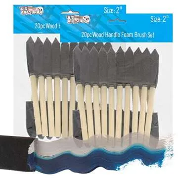 2 Inch Foam Paint Brushes - 40 Pack Value Set for Crafts