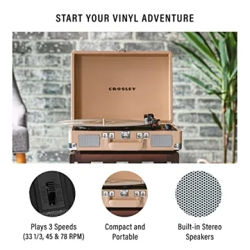 Crosley Cruiser Plus Vintage 3-Speed Bluetooth Turntable
