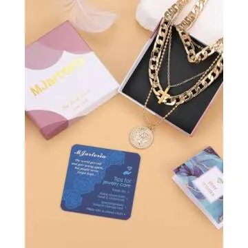 MJartoria Gold Layered Necklaces for Women Trendy Retro Coin Pendant Necklace Dainty Chunky Chain Choker Necklaces for Jewelry Birthday Gifts (Gold, A-Y-Retro Coin-Cross-5 in 1 Layered)