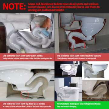 51 Inch Toilet Snake Drain Auger Cleaner Tool