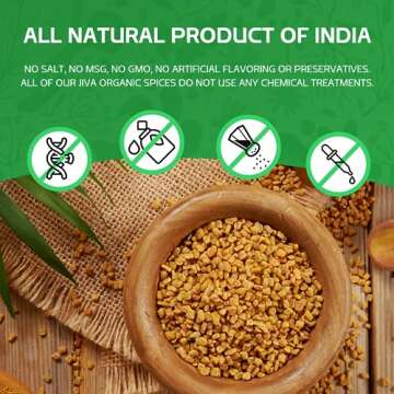 Jiva Organic Fenugreek Powder (Methi Powder) 7oz Bag - Non-GMO, Raw, Pure & Natural