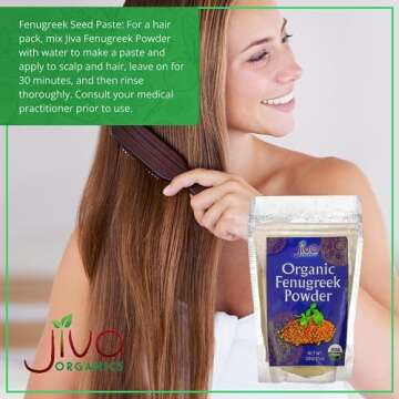 Jiva Organic Fenugreek Powder (Methi Powder) 7oz Bag - Non-GMO, Raw, Pure & Natural