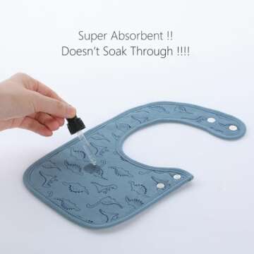 Hakochia Waterproof Baby Bibs Organic Cotton Soft Absorbent Baby Bandana Drool Bibs With Adjustable Snaps for Boys Teething and Drooling 0-36 Months