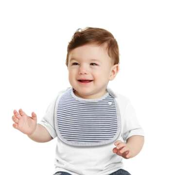 Hakochia Waterproof Baby Bibs Organic Cotton Soft Absorbent Baby Bandana Drool Bibs With Adjustable Snaps for Boys Teething and Drooling 0-36 Months