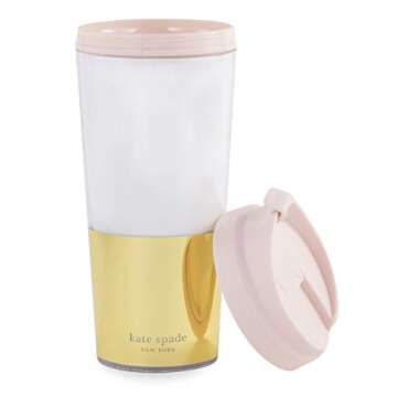 Kate Spade New York 16 Ounce Insulated Travel Mug for Brides, Double Wall Travel Tumbler for Coffee/...