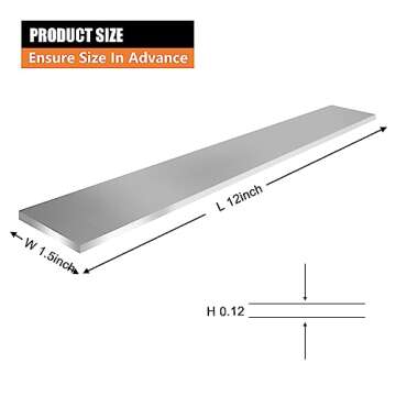 SALUINOKI 15N20 Steel Flat Stock 1/8 Damascus Steel Billet Cold Rolled Forge Steel Bar 15N20 Knife M...