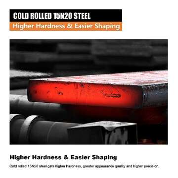 SALUINOKI 15N20 Steel Flat Stock 1/8 Damascus Steel Billet Cold Rolled Forge Steel Bar 15N20 Knife Making Supplies Metal Blank (8pcs, 12"x1.5"x1/8") for Blacksmithing Bladesmithing Forging Steel