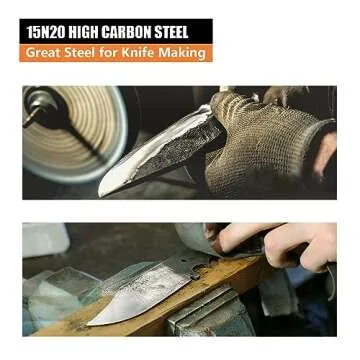 SALUINOKI 15N20 Steel Flat Stock 1/8 Damascus Steel Billet Cold Rolled Forge Steel Bar 15N20 Knife Making Supplies Metal Blank (8pcs, 12"x1.5"x1/8") for Blacksmithing Bladesmithing Forging Steel