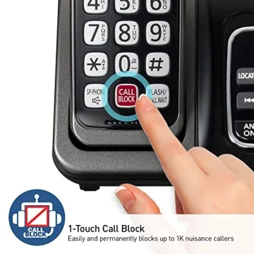 Panasonic Cordless Phone Set with Call Block and Bilingual ID