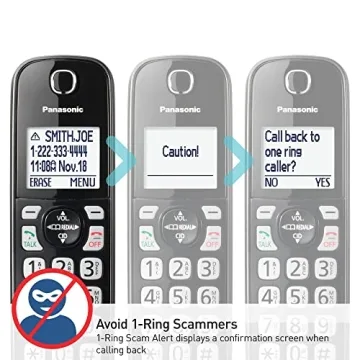 Panasonic Cordless Phone Set with Call Block and Bilingual ID