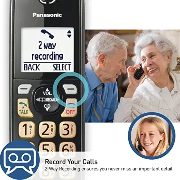 Panasonic Cordless Phone Set with Call Block and Bilingual ID