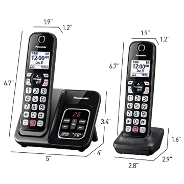 Panasonic Cordless Phone Set with Call Block and Bilingual ID