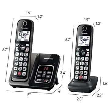 Panasonic Cordless Phone Set with Call Block and Bilingual ID