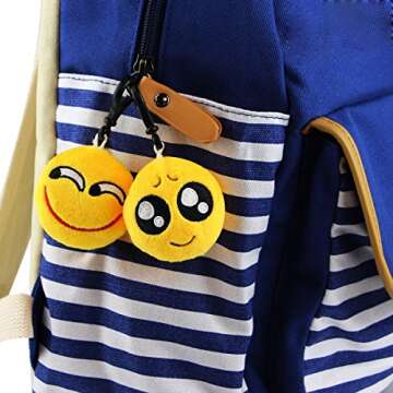 Dreampark Emoticon Keychains - Plush Key Chain Gifts for Kids