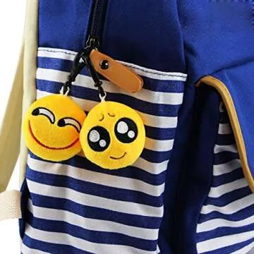 Dreampark Emoticon Keychains - Plush Key Chain Gifts for Kids