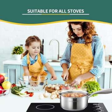 DELARLO Tri-Ply Stainless Steel Sauce Pan 2.5QT