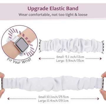 Stylish JIELIELE Scrunchie Apple Watch Band for Women