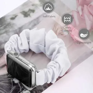 Stylish JIELIELE Scrunchie Apple Watch Band for Women
