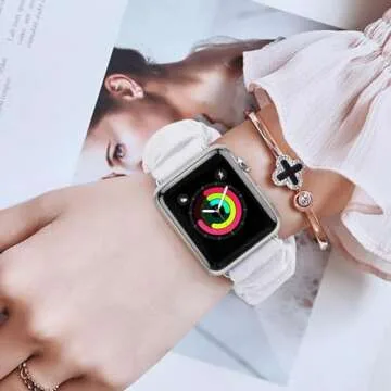 Stylish JIELIELE Scrunchie Apple Watch Band for Women